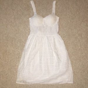 White Lace Eyelet Skater Dress